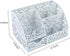 EasyPAG Desk Organizer Caddy with 6 Compartments and 1 Sliding Drawer for Home, School, White