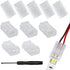 RGBZONE 10Pcs 2Pin 10mm LED Strip Connectors, Unwired Gapless Solderless Quick Connectors for LED Strip Lights