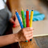 Seqiuay 4 (4 Sequiay Pcs Length Pencil Grips Handwriting, Textured Silicone Pencil Grip - ADHD Tools, Fidgets