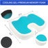 Tailbone Gel Enhanced Seat Cushion - Memory Foam Chair Pillow with Cooling Gel for Sciatica Coccyx Back & Pain Relief