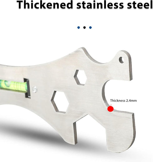 Jiawu Faucet Wrench, Multifunctional Spanner for Faucets Hose Connections, Tap Nut Wrench with Level