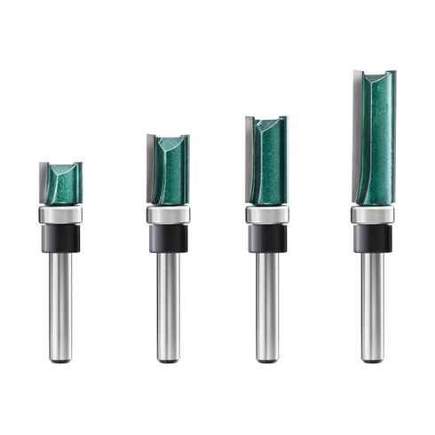 Pattern Flush Trim Router Bits 1/4 Shank, Durable Bottom Bearing Router Bit Set for Home DIY