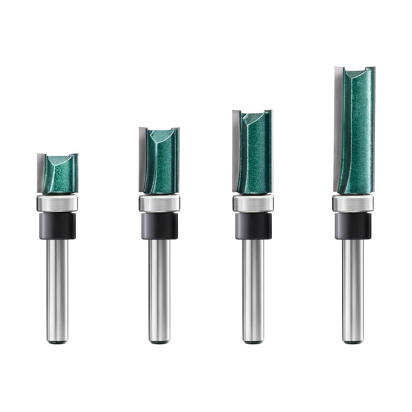 Pattern Flush Trim Router Bits 1/4 Shank, Durable Bottom Bearing Router Bit Set for Home DIY