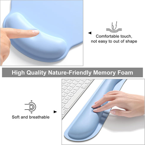 Dapesuom 4in1 Set Large Gaming Mouse Pad, Mouse Pads with Wrist Rest Wrist Support, Big XXL Desk Mat Desk Pad +
