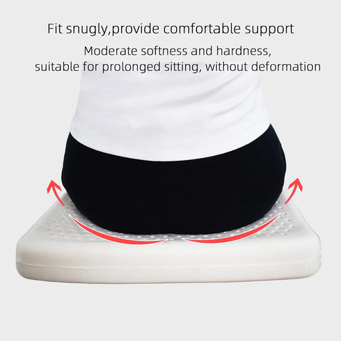 TIERSINI Tailbone Latex Seat Cushion for Long Hours of Sitting - Office Chair, Car & WheelchairPressure Relief Seat