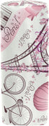 AUUXVA Floral Paris Eiffel Tower Pencil Bag, Zipper Pouch Holder for School Work Office Makeup Brushes