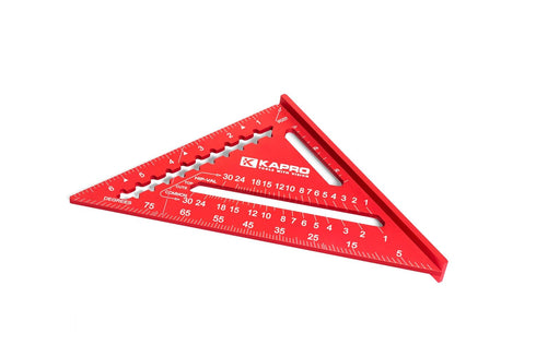 Kapro 446 High Definition Anodized Rafter Square, 7 Inch, Lightweight & Compact with Conversion Table and Protractor