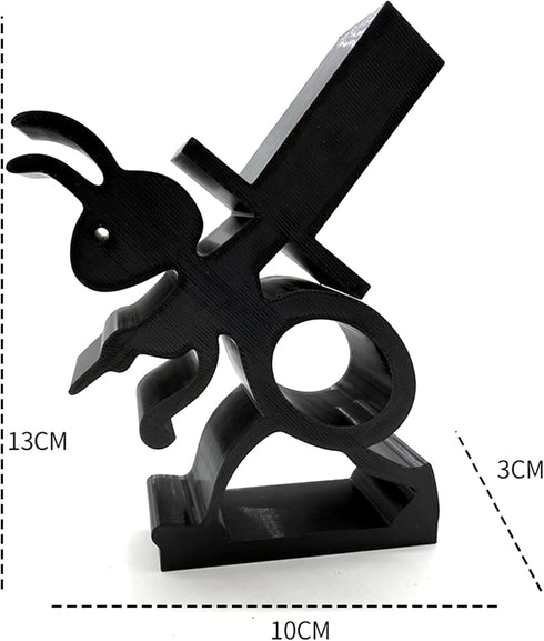 2Pcs/Set Set 3D (2) Ant Toilet Roll Holder, Funny Toilet Paper Holder Free Standing Bathroom - Printed Black Ant Roll