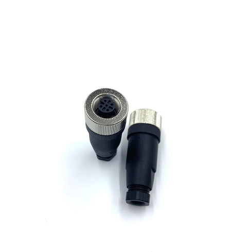 2Pcs M12 4 Pin Female Circular Connector, A Code Industrial Circular Connector IP67 Waterproof for PG7 Cable
