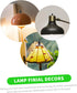 POPETPOP Set 2-Piece Set Harvard Horn Lamp Finial Knob Decorative Floor Light Caps Polished Chrome Easy Install