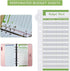 caralin Set 12 of Expense Budget Sheets Money for Cash Ledger Book Double-Sided Writing Use with Cash Envelope