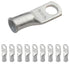 SELTERM 10pcs 6 AWG-1/4 Stud Tinned Copper Wire Lugs, Heavy Duty Battery Cable Ends, UL Marine Grade Copper Eyelets