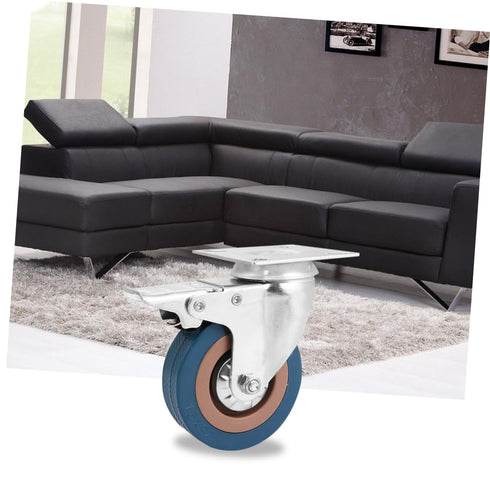 Industrial PVC Rolling Caster Wheels - Swivel & Locking for Storage