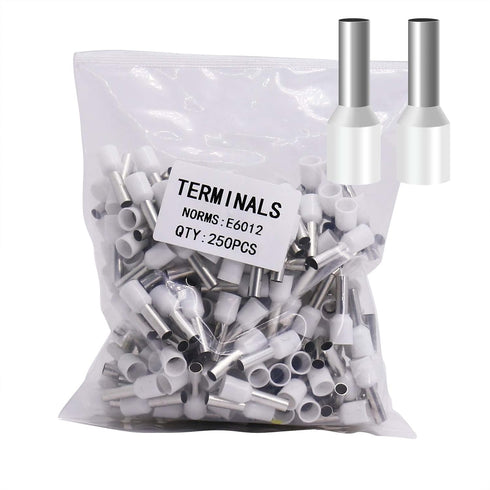 10AWG Wire Ferrules Terminals, 250pcs Red AWG10 Terminal Connector Kit for Electric, Industrial, Power Control
