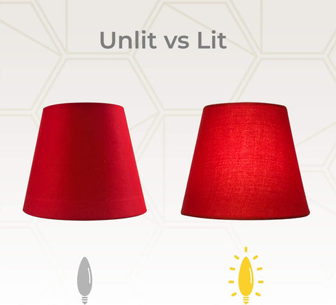 CS-1103-5RED 3 5 4.5, Royal Designs, Inc. Textured Linen Empire Chandelier Shade, x x Red