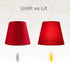 CS-1103-5RED 3 5 4.5, Royal Designs, Inc. Textured Linen Empire Chandelier Shade, x x Red