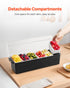6 VEVOR Chilled Condiment Server, Compartment Ice Cooled Condiment Serving Container, Chilled Garnish Tray Bar Caddy
