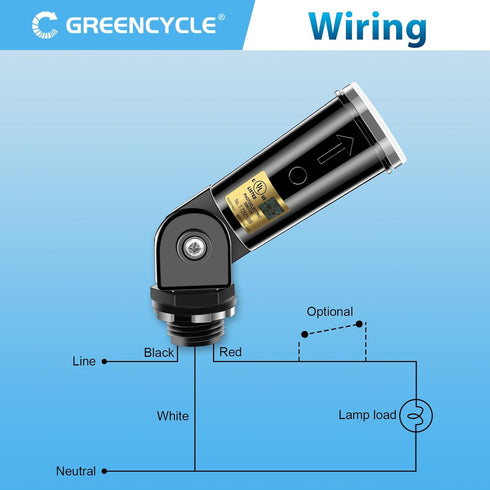 1PK IP65 Dusk to Dawn/Day Night Sensor,Greencycle Water Resistant Photocell Sensor for Outdoor Lights Auto On/Off