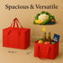 2-Pack musbus XL-Large Insulated Grocery Shopping Bags, Red, Reusable, Heavy Duty, Zipped