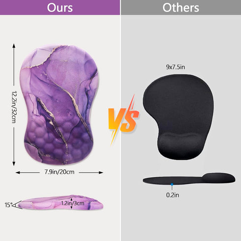 Laokiiy Mouse Pad Wrist Support, Ergonomic Mouse Pad with Wrist Rest, Comfortable Computer Mouse Pad for Laptop, Pain