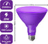 LOXYEE PAR38 Bulbs,2 Pack Dimmable,E26 Outoor(20W 200W),Halloween Bulb Flood Orange Purple Light Base Purple Orange