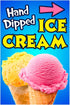 Eye-Catching Hand Dipped Ice Cream A-Frame Sign