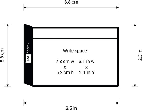 PATboard Scrum Board and Kanban Board - Magnetic Task Cards, Set of 16, Small (S), Blue