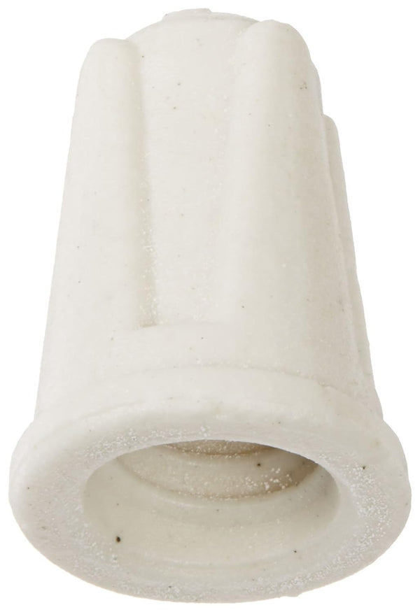 NSI TOP-L-D Easy-Twist Large Ceramic Wire Connector, 18-8 AWG, 600 V, 1000 F Max, White