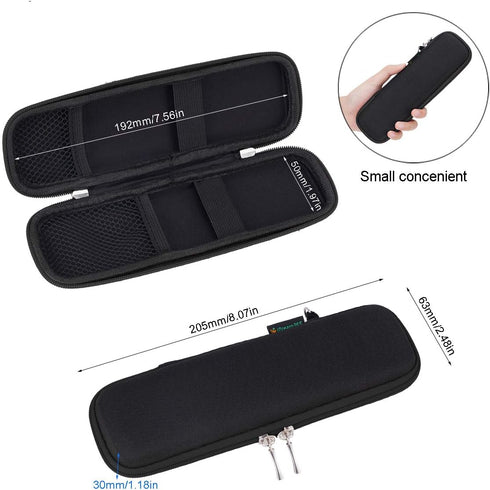 iDream365 Small Pencil Case Holder for Pencils, Hard Pen Case for Executive Fountain Pens, Ballpoint Pens - Black
