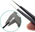 Precision Tweezers Set - 6PCS Anti Static ESD Industrial Tweezers Kit Matte Black, Fits for Electronics Repair, Soldering, Craft, Laboratory Work by AFLICT