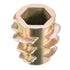 uxcell Furniture Threaded Insert Nuts, Zinc Alloy Hex-Flush M5 Internal Threads, 10mm Length, 50pcs