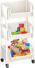Generic Rolling Cart Organizer - Multi-Tier Book Cart with Wheels for Easy Storage, Versatile Organizer for Toys