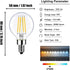 Beriteluce Dimmable G16.5 Bulb Bulbs 4W 40Watt 350LM 2700K E12 6Pack (E12 4W) LED Globe Vintage LED Edison Equal Warm