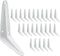 PHITUODA 24 Pack Shelf Brackets 4 x 3 Inch, Heavy Duty White Metal