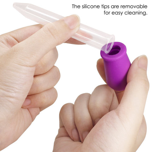 8 Pcs Liquid Droppers, SENHAI Silicone and Plastic Pipettes with Bulb Tip for Candy Oil Kitchen Kids Gummy Making