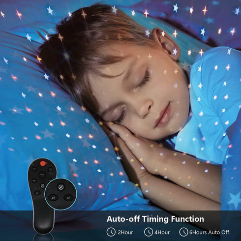 Star Projector, Star Night Light for Kids, Holiday Projector with 4 Modes and Remote Control for Decorations