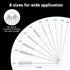 10Pcs Silver Long Straw Brush, Nylon Pipe Tube Cleaner 8-inch Set, Long Straw Brush for Sippy Cup Cleaning