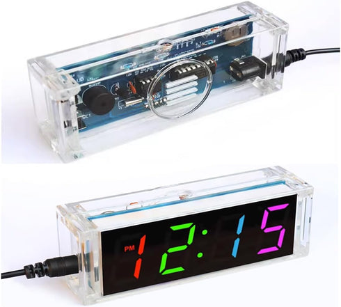 Gikfun Colorful Digital LED Electronic Alarm Clock, DIY Kits Soldering Practice Learning Project EK1973