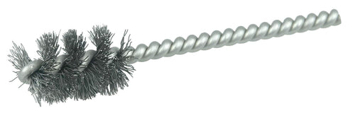 Weiler 21075 5/8" Power Tube Brush, .005" Steel Wire Fill, 1" Brush Length, Made in the USA
