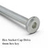 Biaungdo 12 M6 100mm Pcs x Bunk Bed Bolts, Hex Drive Socket Furniture Barrel Screws Bolt Nuts Furniture Crib Baby Bed