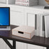 Stackable PU Leather Drawer Organizer, Handmade Classic Desk Caddy for Home Office, Sort A4 Paper, Beige, 13.1x10x3.7in