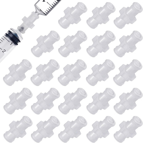 30 PCS Luer Lock Syringe Adapter for Bottles, Clear Female Luer to Syringe Transfer Connector