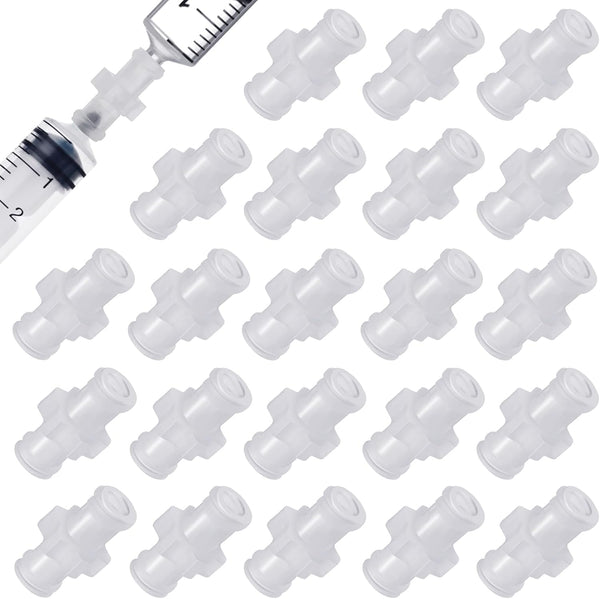 30 PCS Luer Lock Syringe Adapter for Bottles, Clear Female Luer to Syringe Transfer Connector
