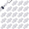 30 PCS Luer Lock Syringe Adapter for Bottles, Clear Female Luer to Syringe Transfer Connector