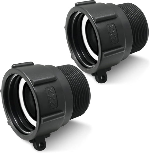 275 330 Gallon IBC Tote Adapter, 2" Female Buttress Coarse Thread x 2" Male NPT Pipe Thread Connector