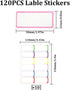 Divguf 120 Essentials(1.97 0.86 Pcs Colorful Baby Bottles Name Labels Waterproof Daycare Labels for Lunch Boxes, Water