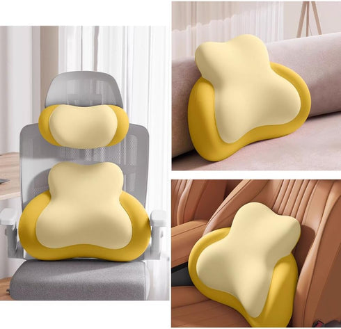Generic Seat Cushion for Office Chair, Orthopedic Back and Butt Pillow for Sciatica Hip Pain Relief, Memory Foam Lumbar