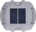 Solar Deck Light with Reflective Flashing, Waterproof IP68, Aluminum Alloy, Silver -