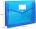 YoeeJob Plastic File Folders Legal Size 2 Pcs - Expandable Document Folder with Snap Button Closure, Blue
