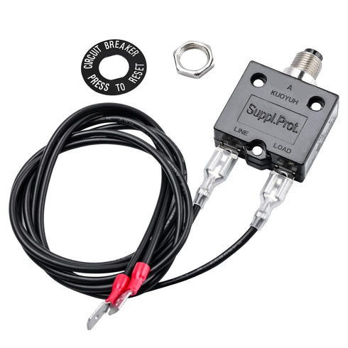 Push Button Circuit Breaker 3 Amp, Briidea Fuse Tester with Manual Reset, Low Voltage Protection 32V